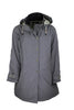 W08 - Ladies Brighton Staywax Parka - GREY - Oxford Blue