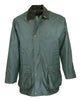 W1 - Men's Countryman Wax Jacket - GREEN - Oxford Blue