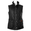 W12 - Women's Newbury Waxed Quilted Gilet - BLACK - Oxford Blue