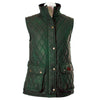 W12 - Women's Newbury Waxed Quilted Gilet - GREEN - Oxford Blue
