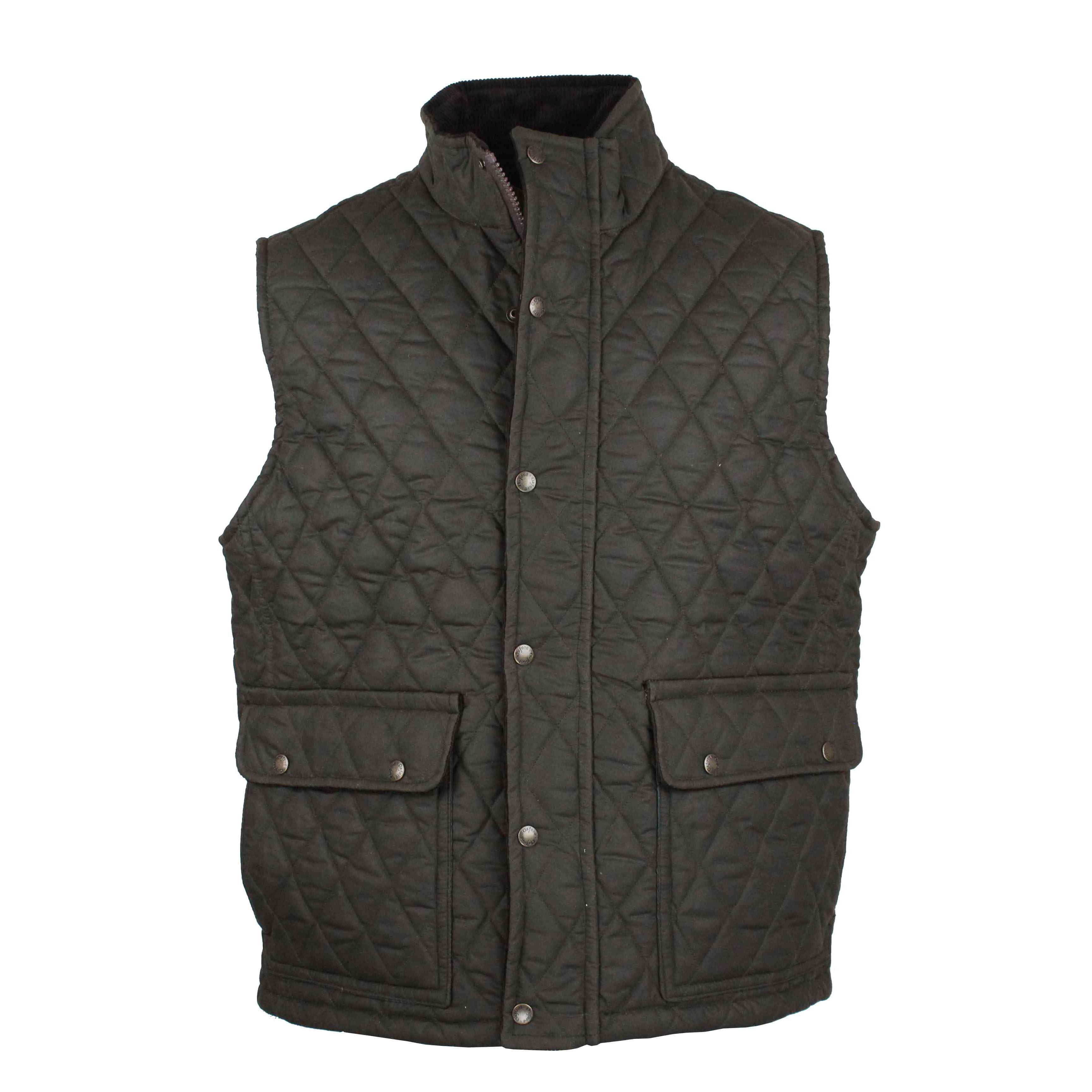 W17 - Men's Kensington Gilet - DARK OLIVE - Oxford Blue