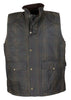 W175 - Men's Tartan Wax Chelsea Gilet - HONEY - Oxford Blue