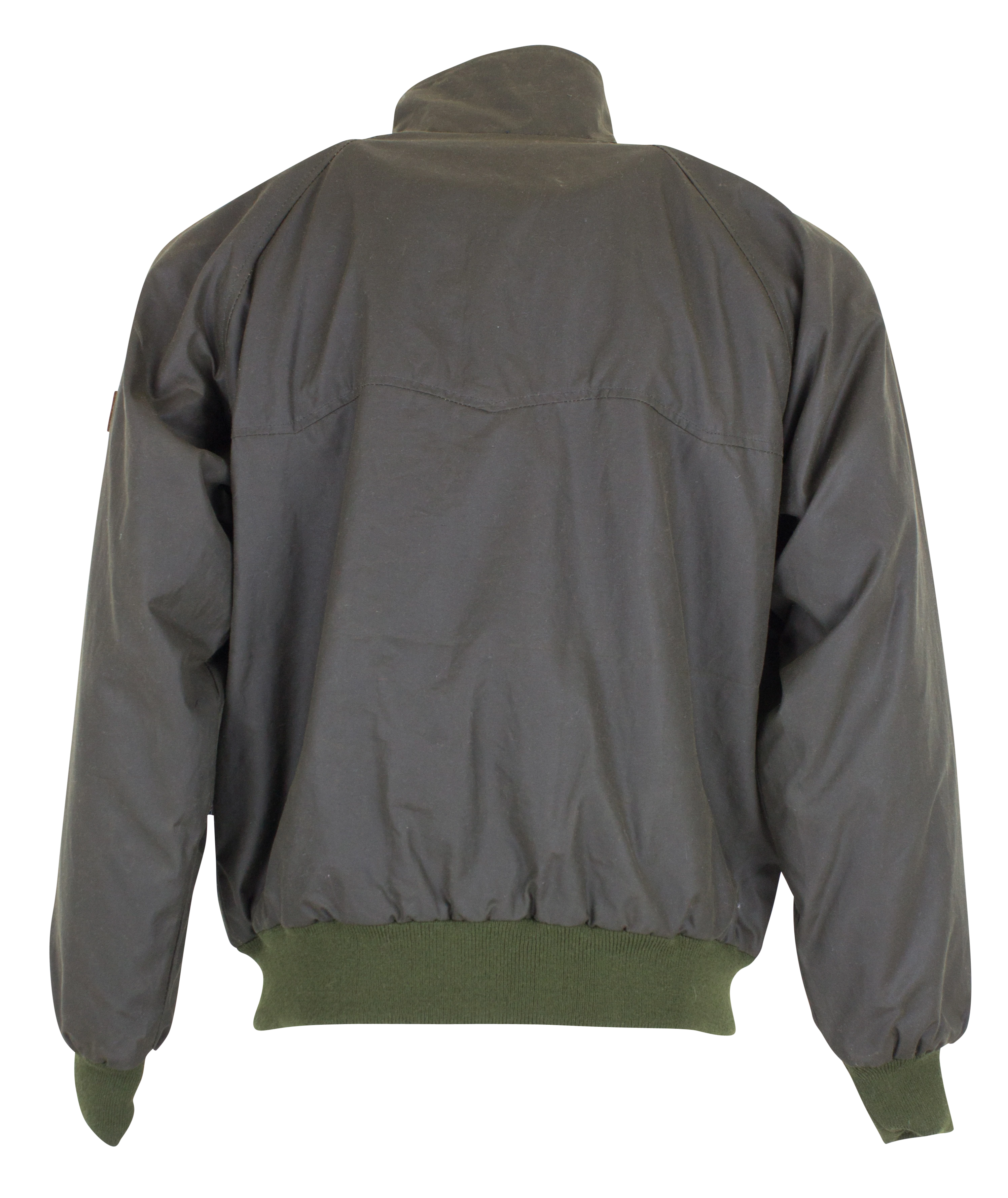 W19 - Harrington Wax Jacket - DARK OLIVE - Oxford Blue