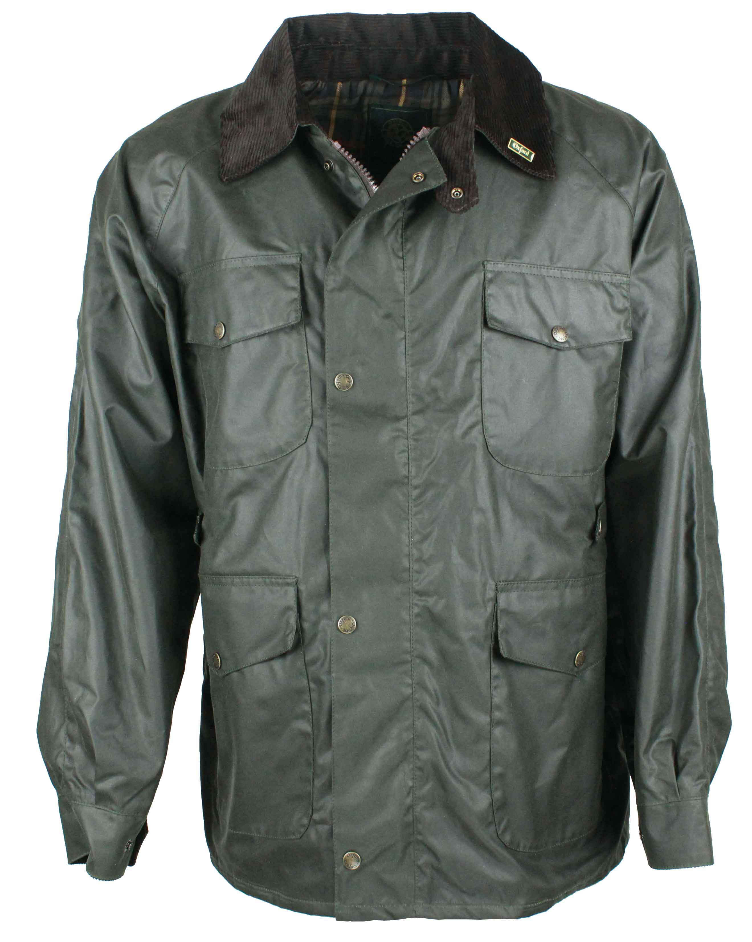 W20 - Men's Balmoral Wax Jacket - GREEN - Oxford Blue