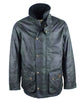 W209 - Men's Chelsea Padded Tartan Wax Coat - BLACKWATCH - Oxford Blue