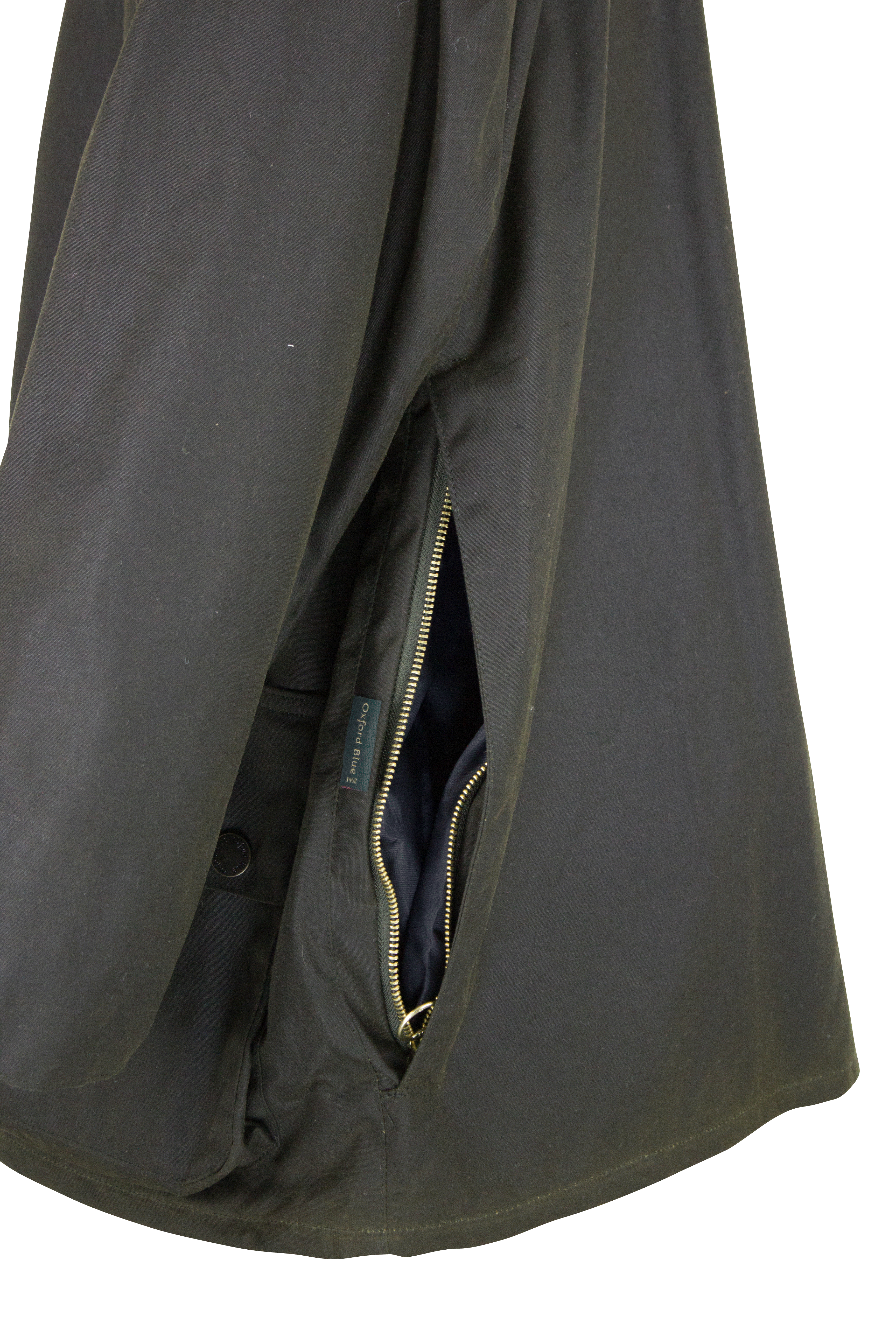 W97 - Gamekeeper Wax Jacket (Silkwax) DARK OLIVE - Oxford Blue