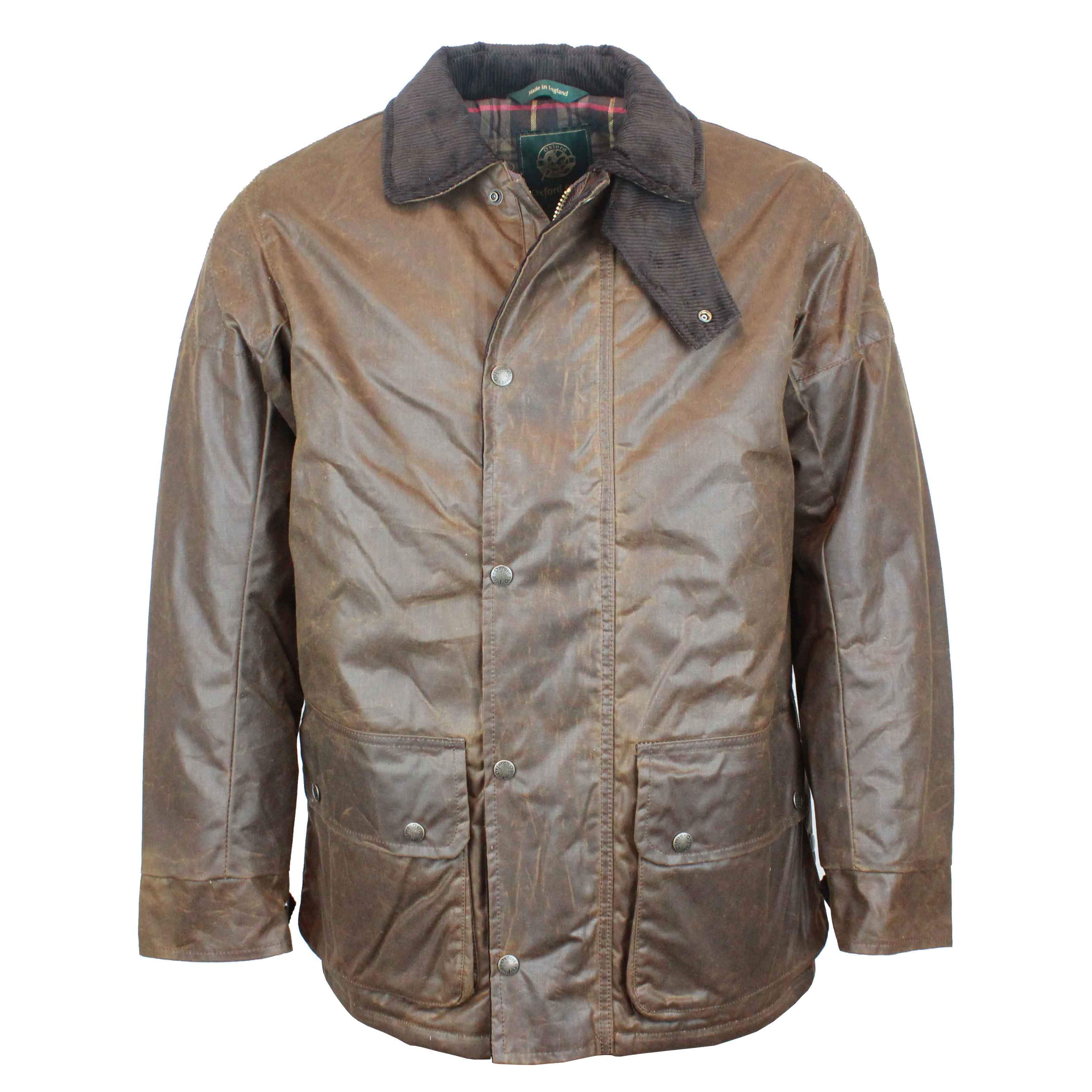 W212 - Men's Chelsea Padded Wax Antique Coat - CARAMEL - Oxford Blue