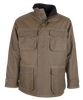 W23 - Men's Fiskar Padded Washable Wax Coat - SAND - Oxford Blue