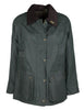 W24 - Women's Countrygirl Wax Jacket - GREEN - Oxford Blue