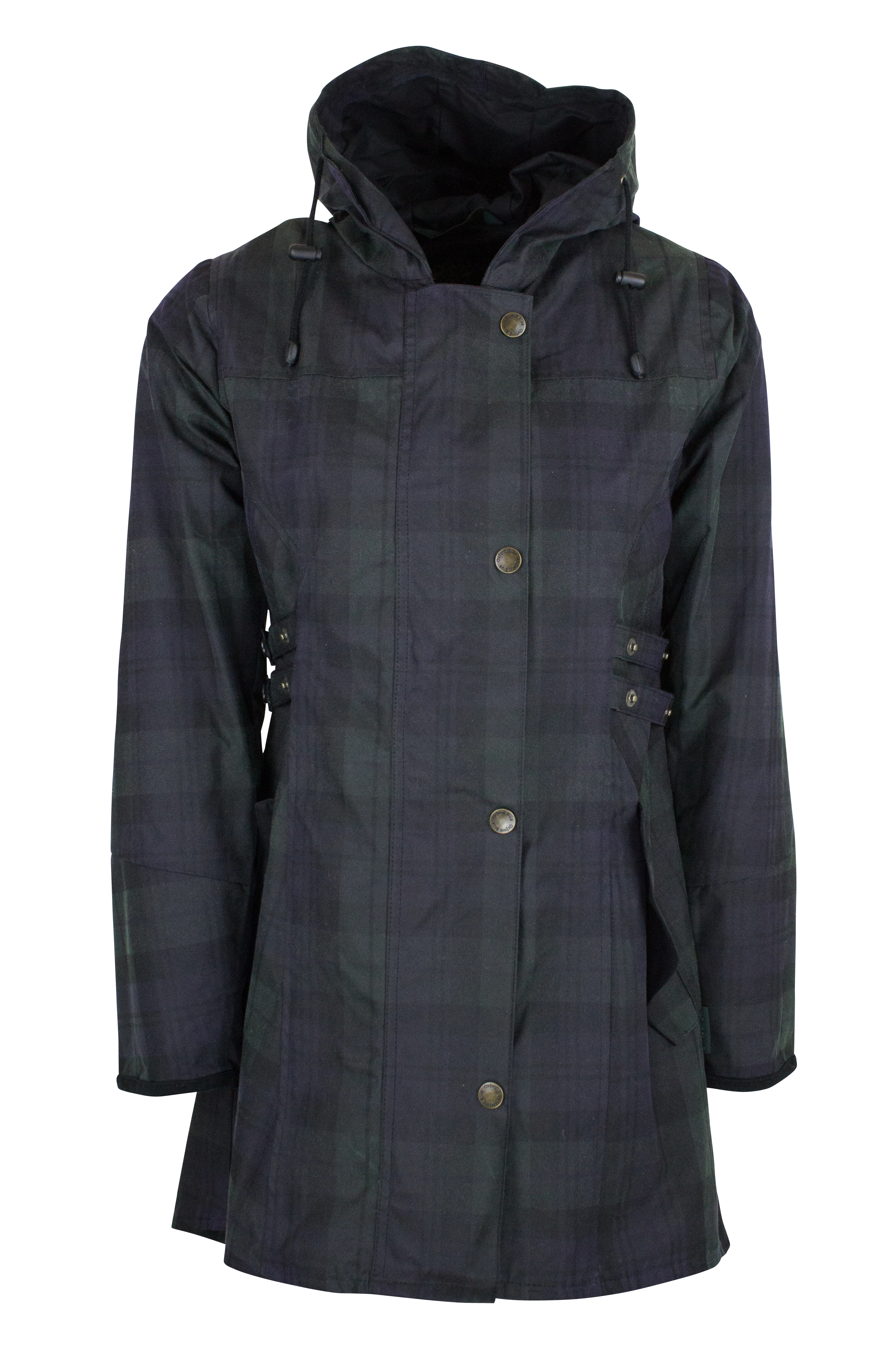 W315 Women s Wax Tartan Hooded Katrina BLACKWATCH