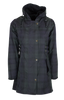 W315 - Women's Wax Tartan Hooded Katrina - BLACKWATCH - Oxford Blue