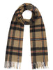 Country Check Scarf - Black/Khaki Check - Oxford Blue