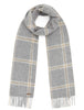 Country Check Scarf - Grey - Oxford Blue