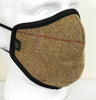 FM04 - Wool Face Mask - BISCUIT - Oxford Blue