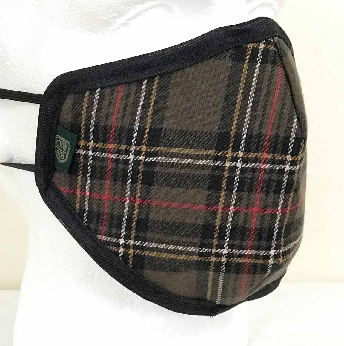 FM05 - Cotton Plaid Face Mask - RC - Oxford Blue