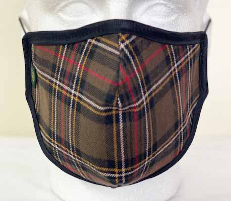 FM05 - Cotton Plaid Face Mask - RC - Oxford Blue