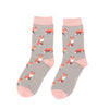 Women's Foxes Socks - Grey - Oxford Blue