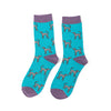 Women's Greyhounds Socks - Turquoise - Oxford Blue